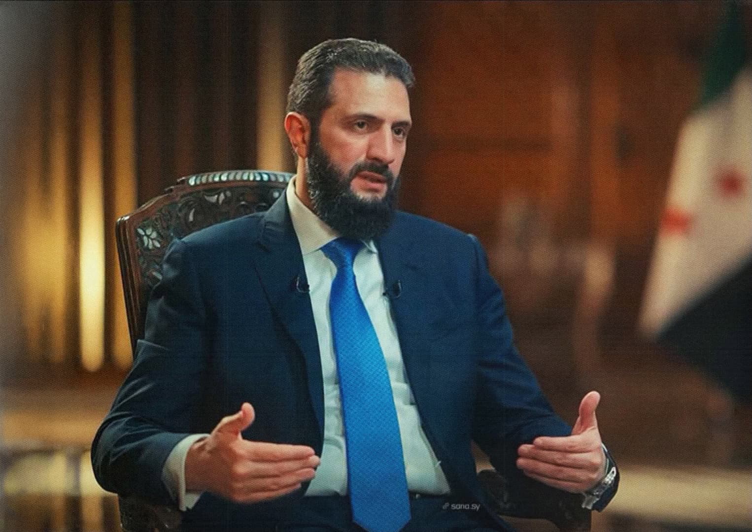 صورة الشرع يؤكد للجزيرة أنَّ الإعمار بيد الله