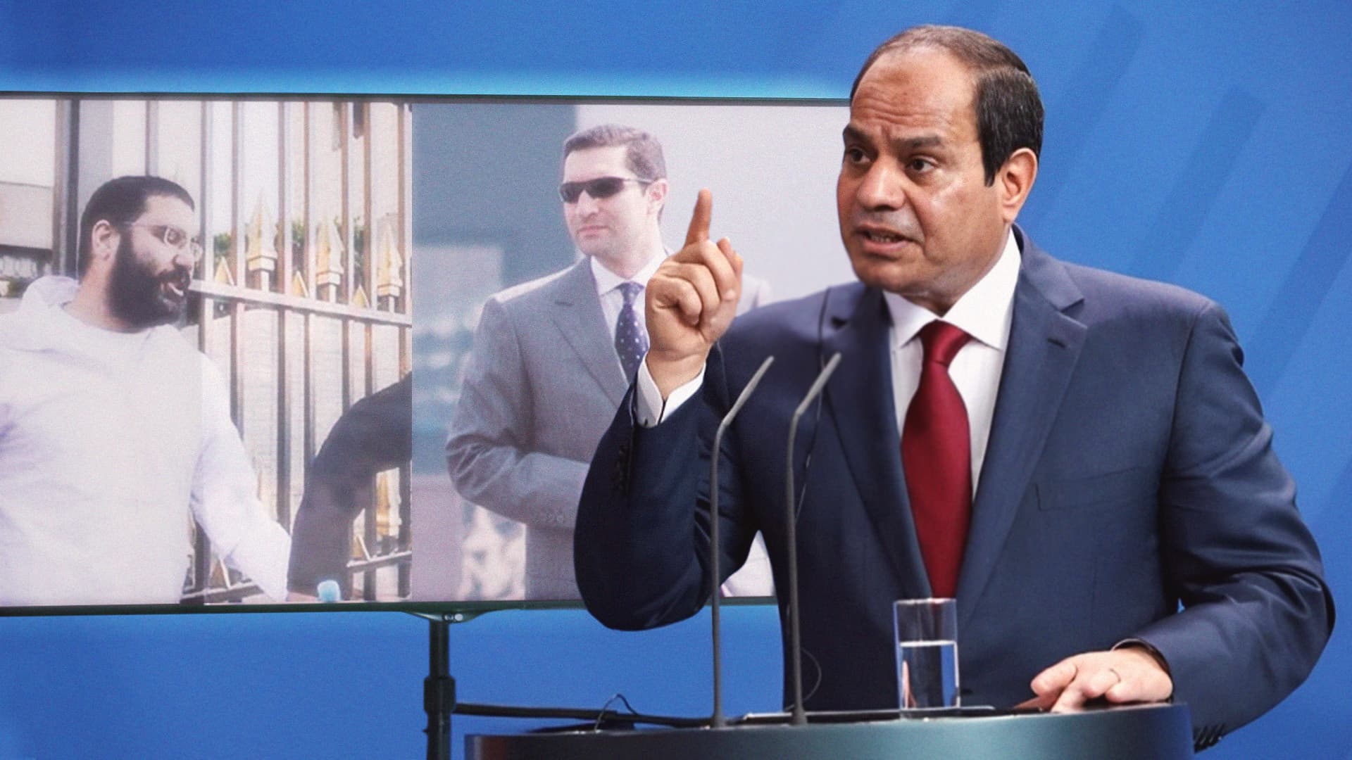 صورة السيسي: ليس كل معتقل اسمه علاء بإمكانه الخروج من السجن